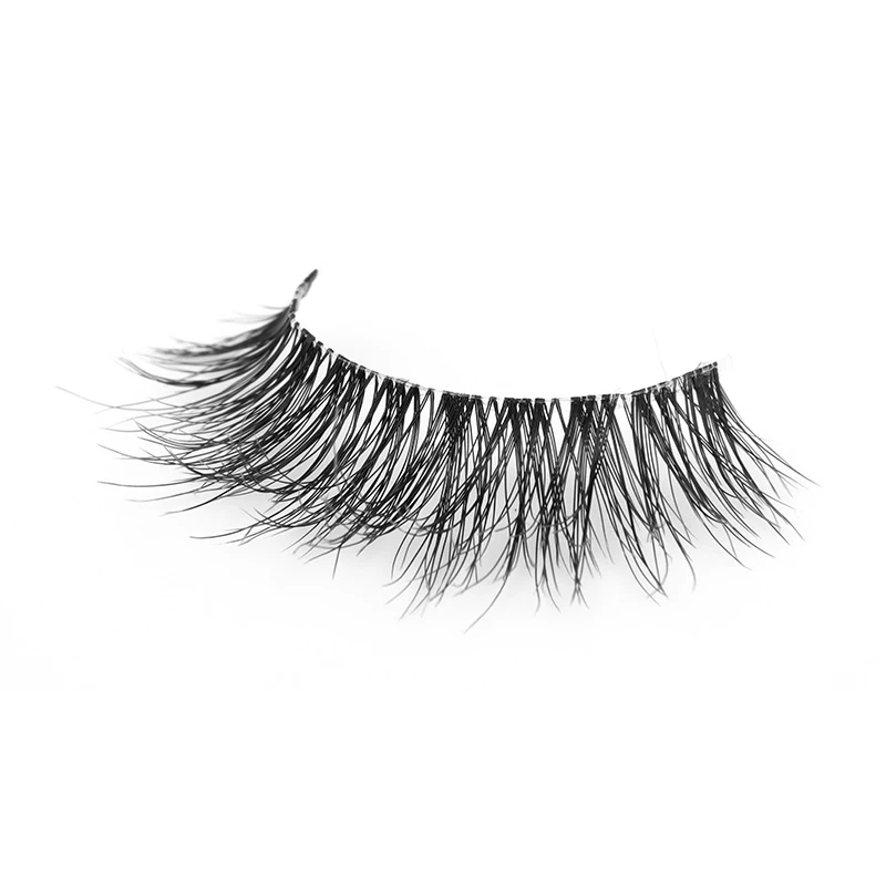 clear band lashes extrasoft thin band curly faux mink lashes