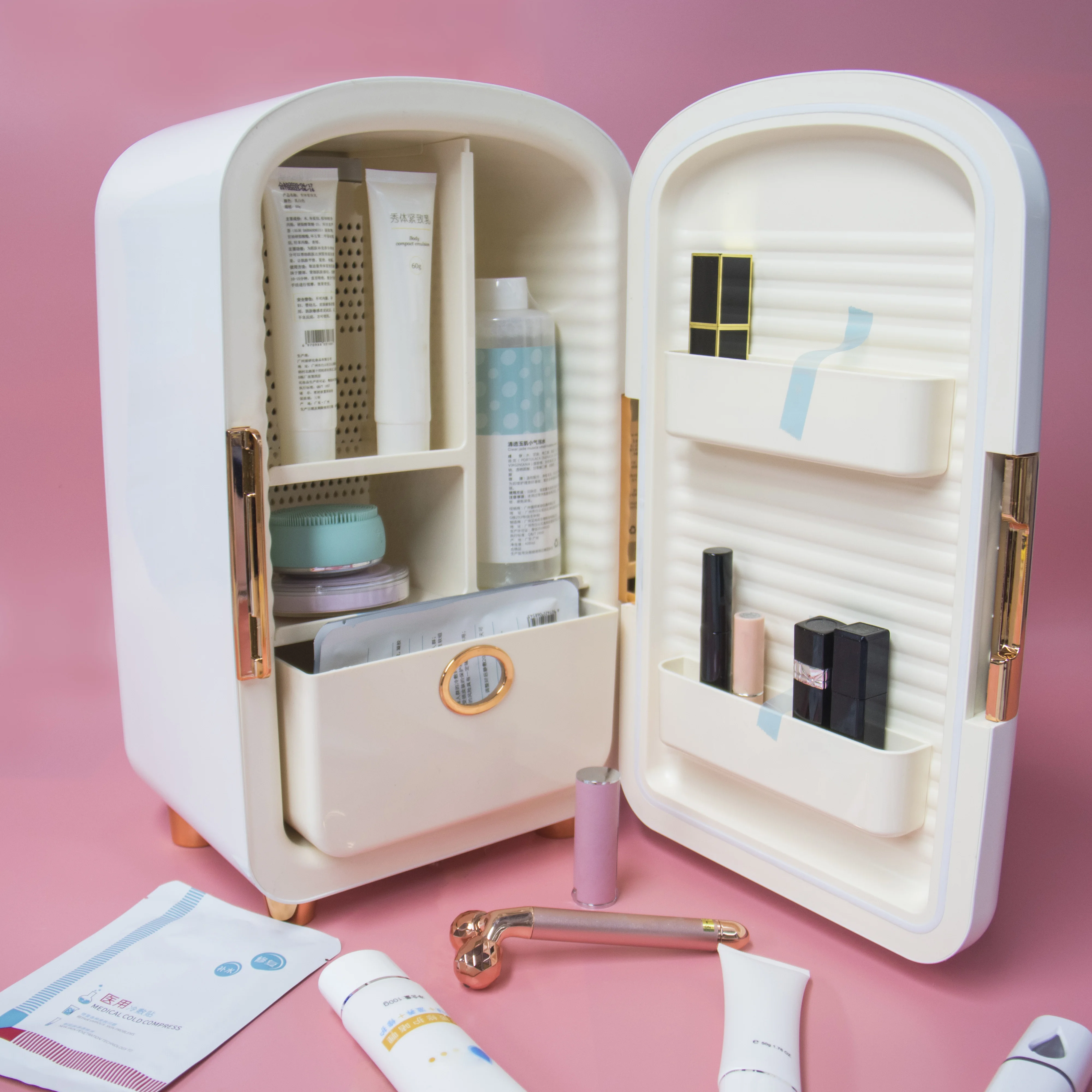 
Wholesale cheap 12L make up skin care mini fridge cosmetic small refrigerator 
