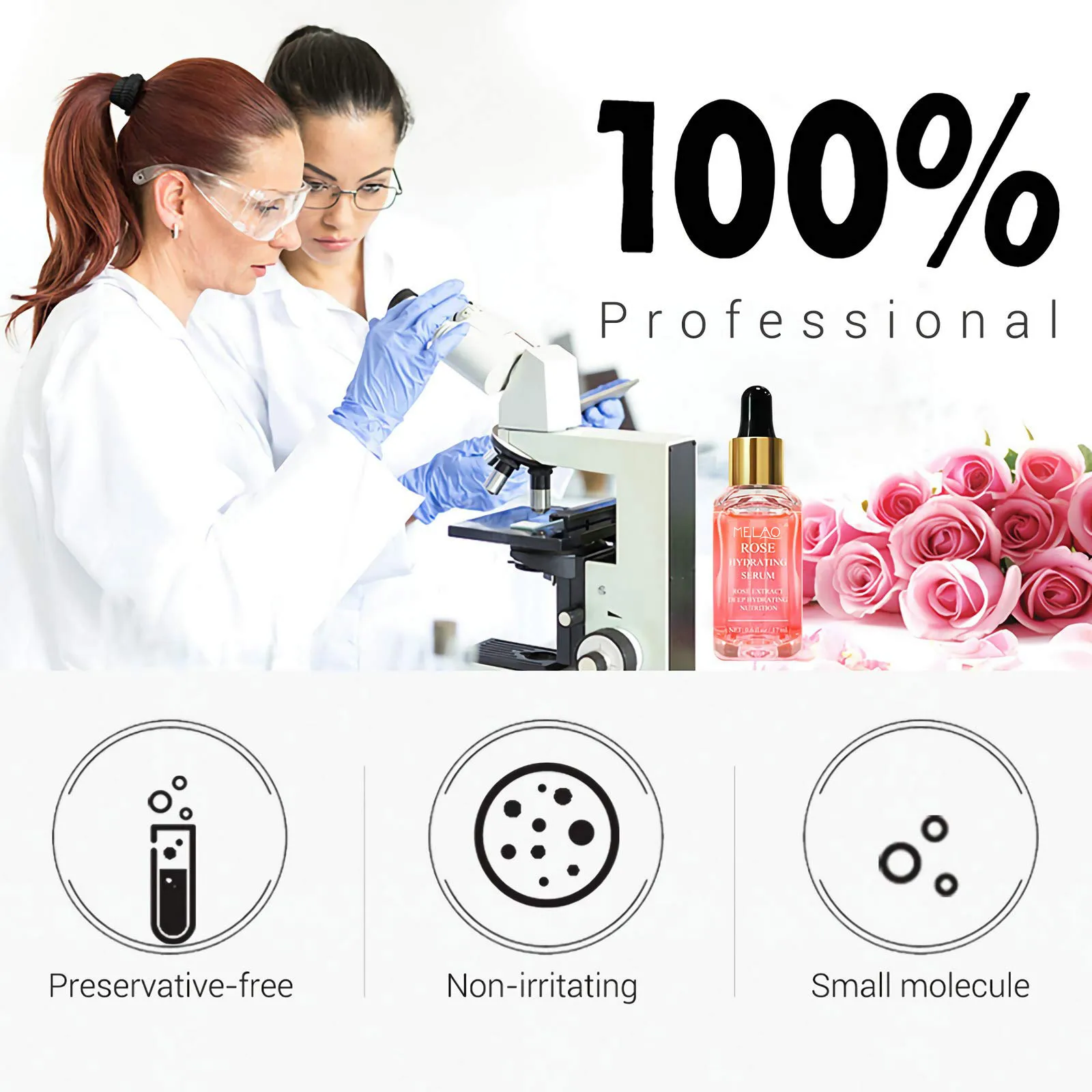 essential extract petals 100% pure 15ml with gold serum  bottle hot selling best 3 in 1anti aging pink rose natural face serum