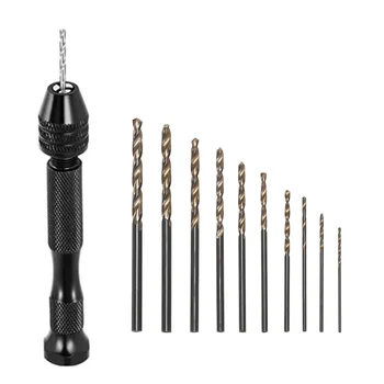 AutoErizo 26 pieces professional Metal Wood Manual Work DIY Jewelry Assembling Model  Mini Twist Hand Drill Bits Set