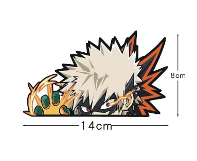Наклейки на автомобиль 10 видов конструкций Midoriya Izuku персонализированные Bakugou Katsuki аниме 3D-печать царапины наклейки лобовое стекло автомобиля