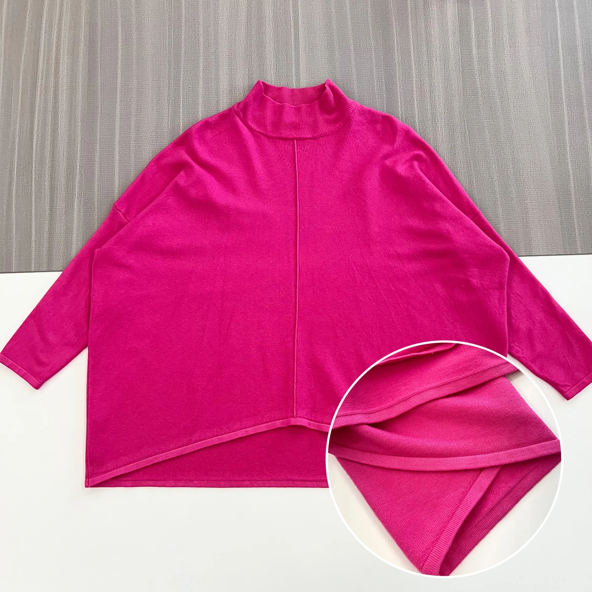 Custom FNJIA Women Long-Sleeved Models Of Winter Mock Neck High Quality Knitted Pullover Sweater Customization Knit Women