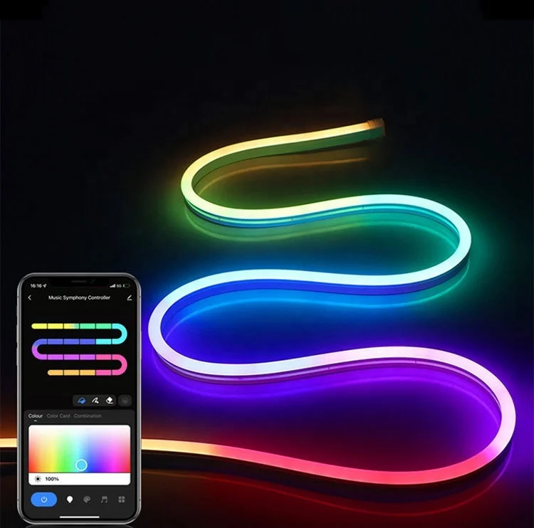 Неоновый свет Rgb Светодиодная лента для украшения 5 В 12 В 24 В веревочный светильник украшение для спальни светодиодная коробка для умного дома