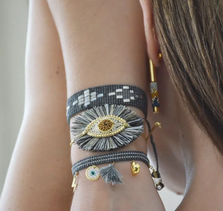 fashion  letter bracelet handmade mexicana shape unique style jewelry miyuki beaded bracelet