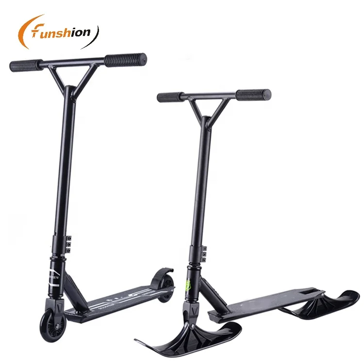 Snow Kick Bike Scooter Skis, black