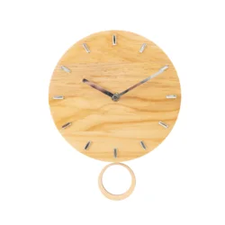 Pendulum wall clock gift clock home decor living room silent wooden wall clock with metal hands