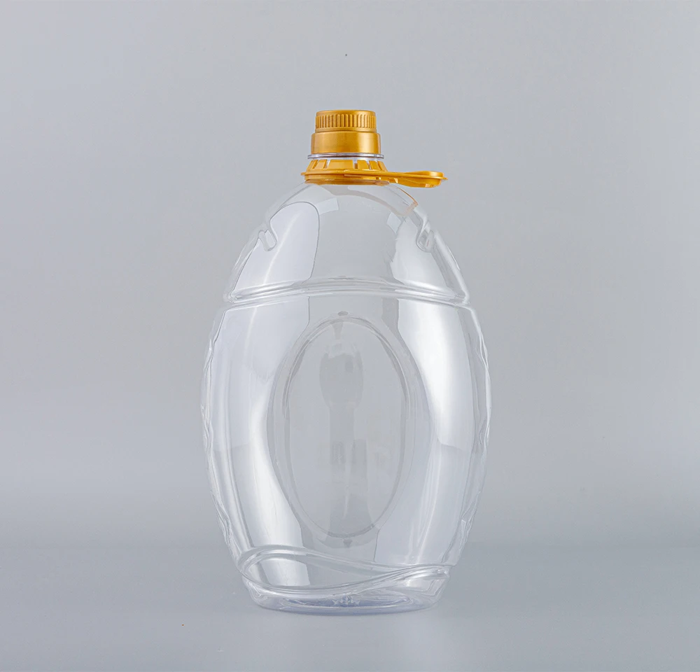 Empty transparent 2.5 litre 5 litre Transparent PET Food Grade Plastic Bottles For Olive Oil/Olive Oil/Avocado Oil