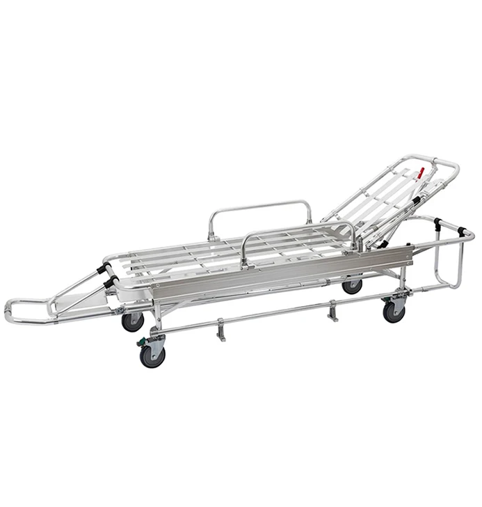 Transport Ambulance Stretcher Medical Devices for Emergency Factory Wholesale Hospital Aluminum Alloy CE Durable Modern Orange