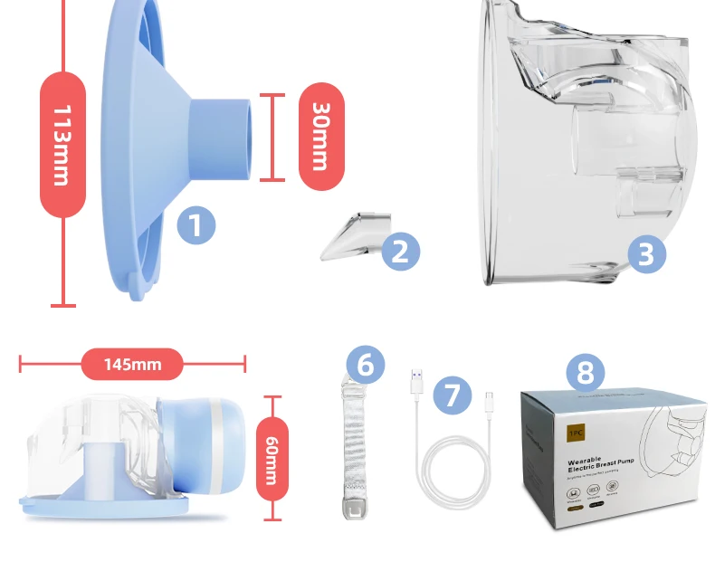 Портативный молокоотсос без использования рук дешевый переносной беспроводной силиконовый