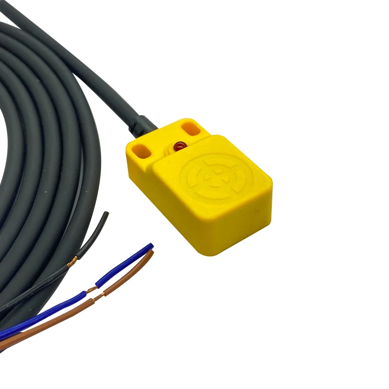 Square PBT Inductive Sensor Switch 10-30V Distance Proximity Switch 3 Wires  NPN PNP  Metal Detection for Automated Warehousing