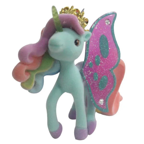 Newest funny Cheap for  kids Selling Colorful  Horses flocking Toys