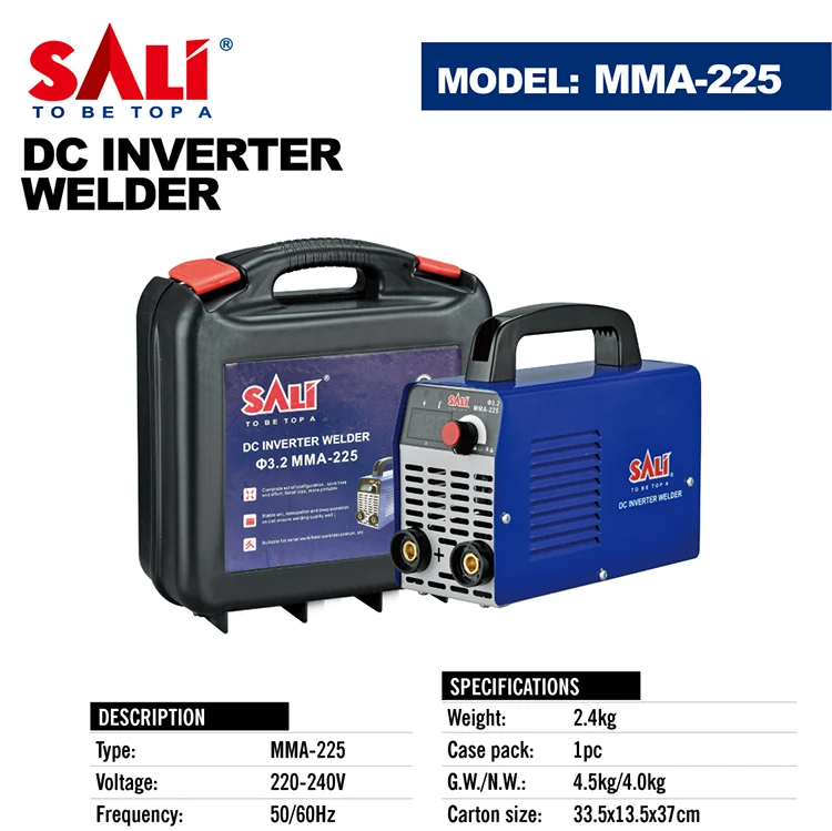 SALI-MMA-225 Arc welding machine DC inverter welding machine 220V voltage MMA welding machine digital display
