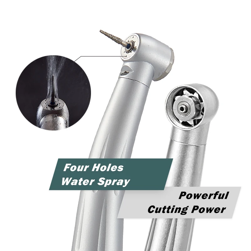 Air Rotor Turbines LED 45 Degree Surgical Dentists High Speed Handpiece
