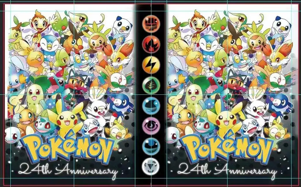 9 торговых карманов для папки альбома Poke Mon