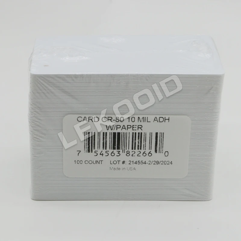 Fargo CR-80 Adhesive Paper-Backed UltraCard PVC cards 082266
