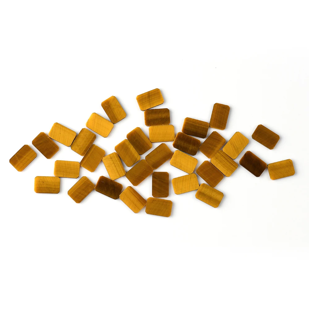 Natural Tiger Eye Stone Cut Size Shape Wholesale High Quality Square Cutting Cabochon Loose Gemstone Tiger Eye Stone
