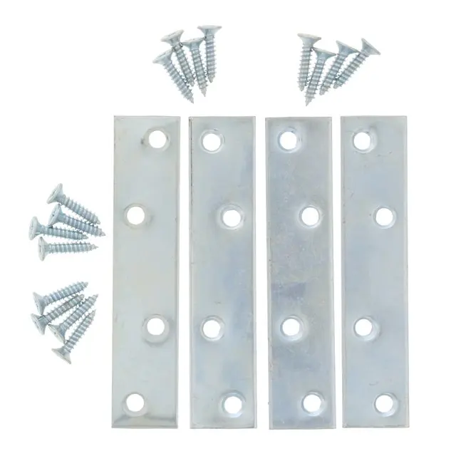 Factory Supply 180 Degree Flat Straight Steel Zinc Plated Mending Joining Plate Bracket