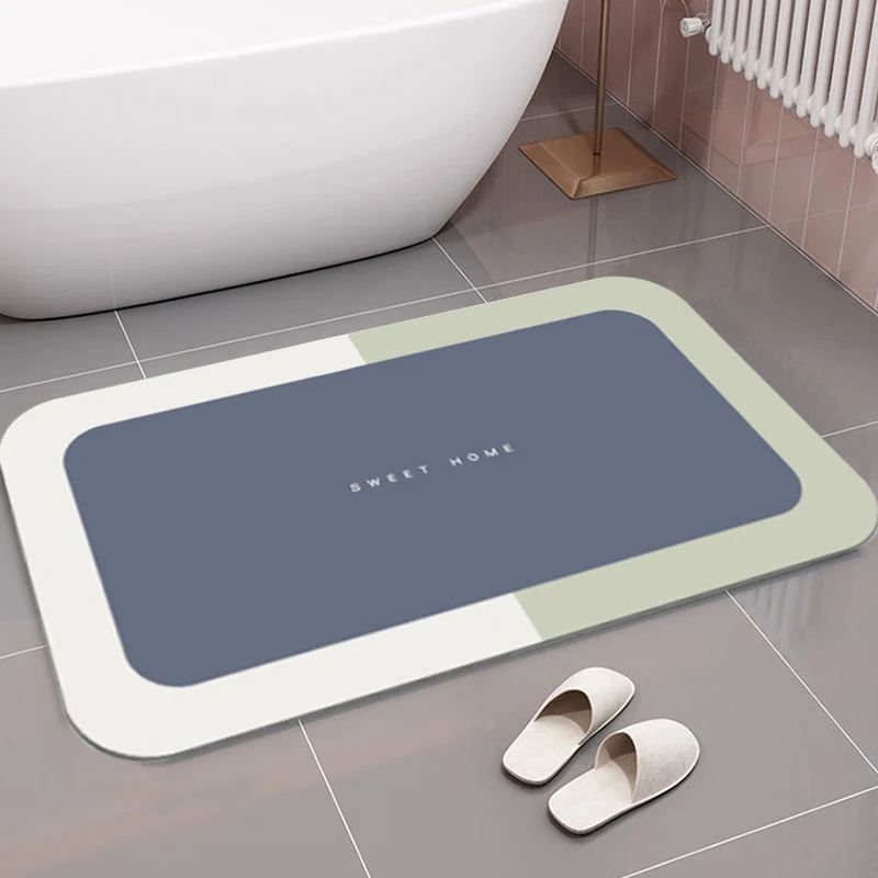 40*60cm Oval Square Bath bathroom rug anti slip water absorbent floor shower mats Rubber Door Mat Carpet Crystal Velvet Mats