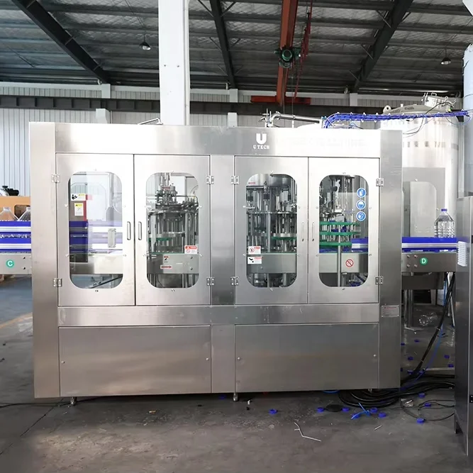 Full automatic drinking pure water bottles filling machine 3/5/7/10 liters mineral Water Filling capping and labeling plant