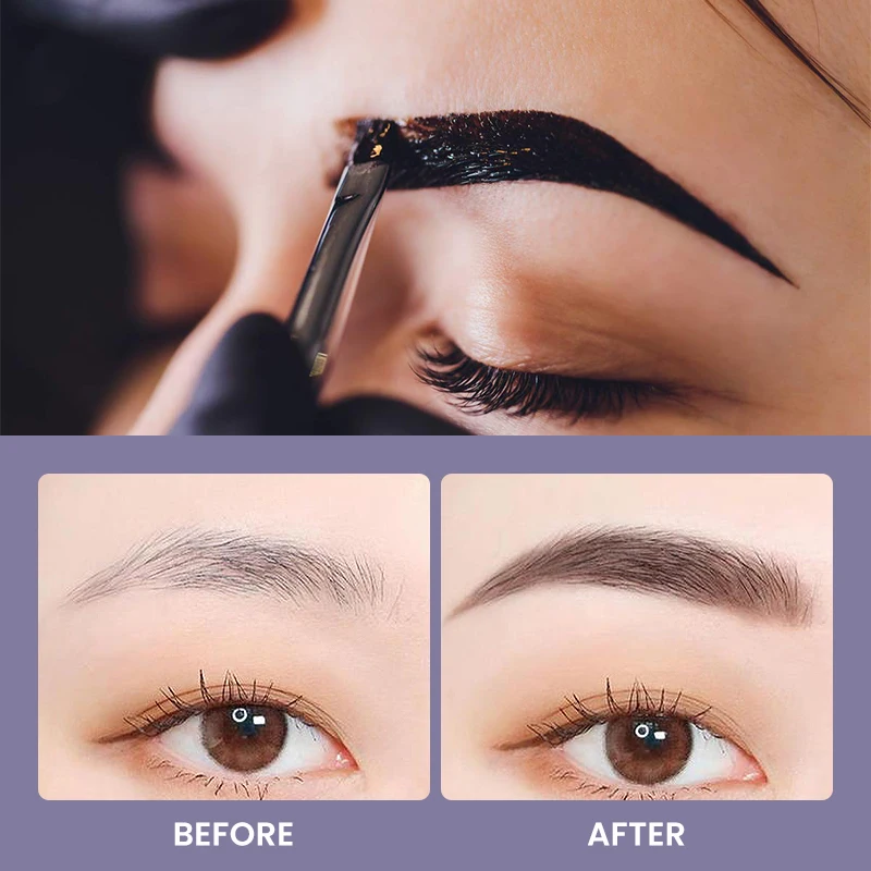 Brown free Henna Powder Kit permanent Brows Stain Brow Tint with Custom Logo Eyebrow dye Conditioner for Makeup