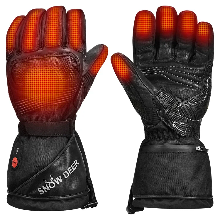 Savior Warmer Touchscreen Waterproof Windproof Warm Rechargeable Anti Slip Ski Heated Motorcycle Gloves