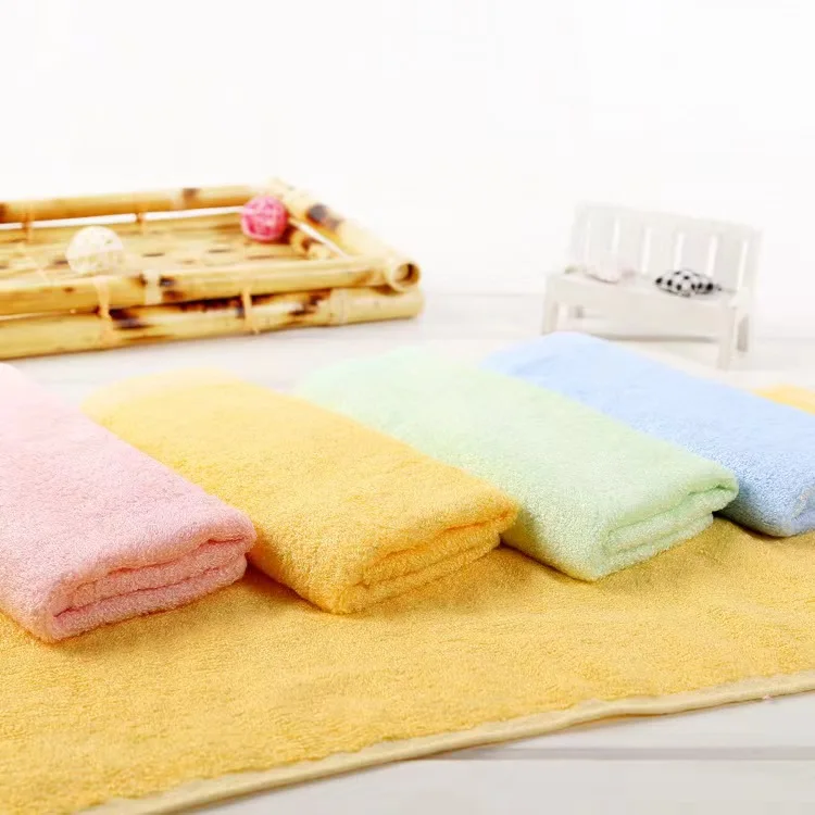 High Quality Bamboo Fiber Towel Organic Washcloths Soft and Absorbent Baby Face Custom logo Embroidery