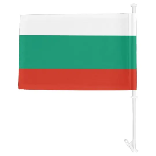Custom 12x18 Inches Sublimation Bulgaria Car Window Double Sided Blank Flag for