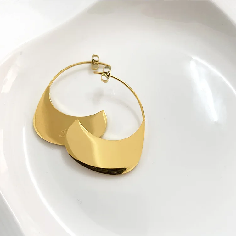 European and American Winter New Year 18K Gold Plated Jewelry Fashion Jewelry Stainless Steel luxury Famous Brands Earrings