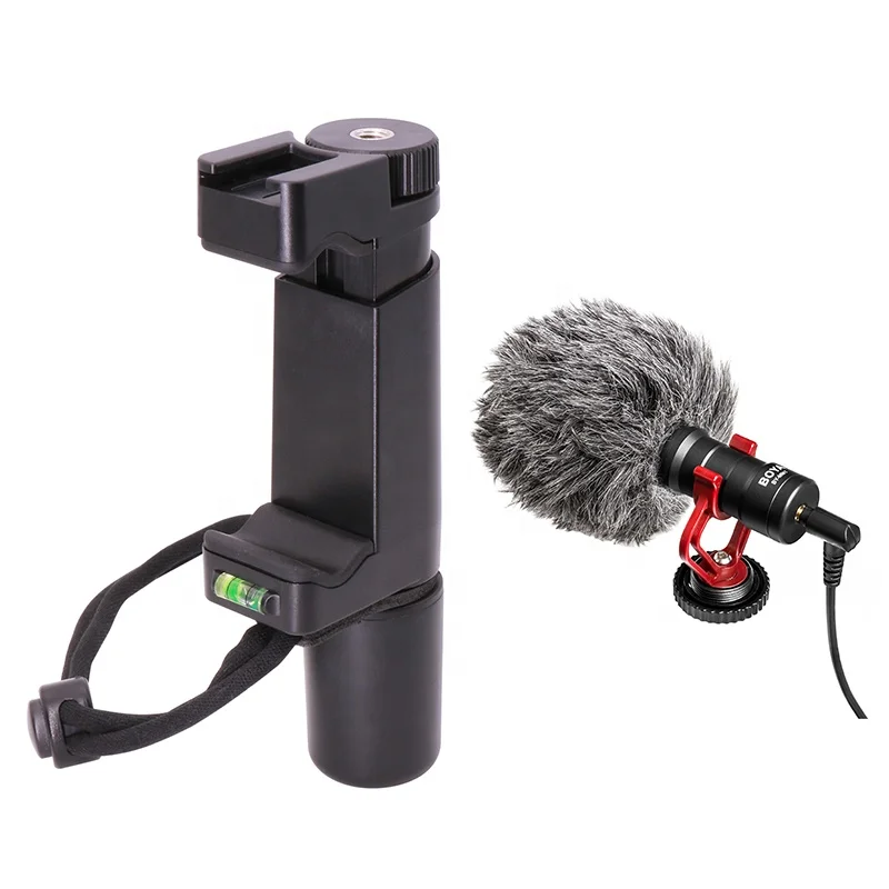 
F-Mount Smartphone Holder Handle Rig Stabilizer Filmmaker Grip Microphone Tripod Mount with Cold Shoe Mount Vlogging Videomaker 