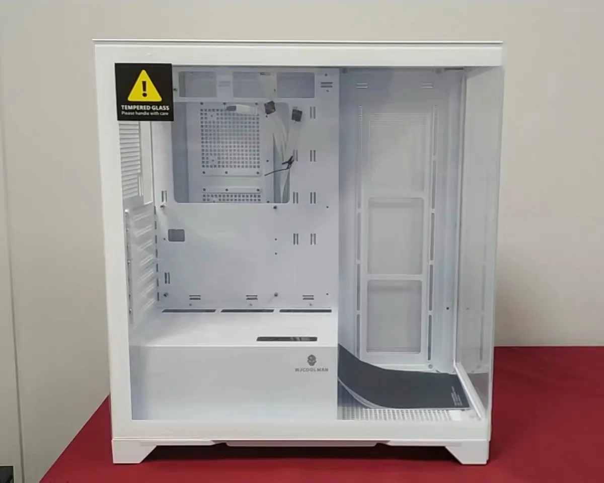 PC Computer ATX Mini ITX Cases Gaming Computer Cases & Towers MESH with screen version White RGB Middle Tower Case PC Gaming CAS