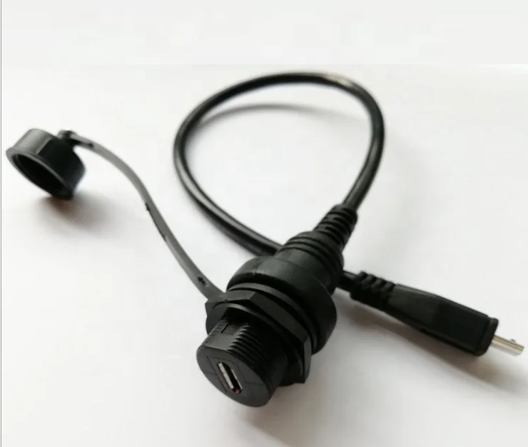 IP67 водонепроницаемый коннектор для кабеля 30 см 1m 3ft Micro-USB 5pin Мужской к женскому удлинитель кабеля