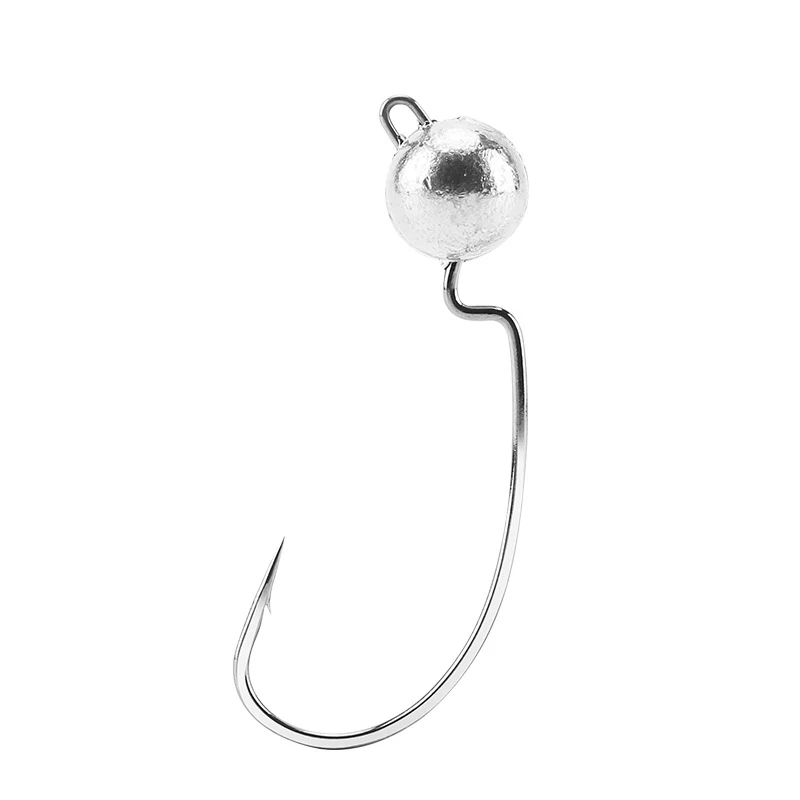 High quality BKK offset hook worm lead jig head wholesale jighead fishing hook