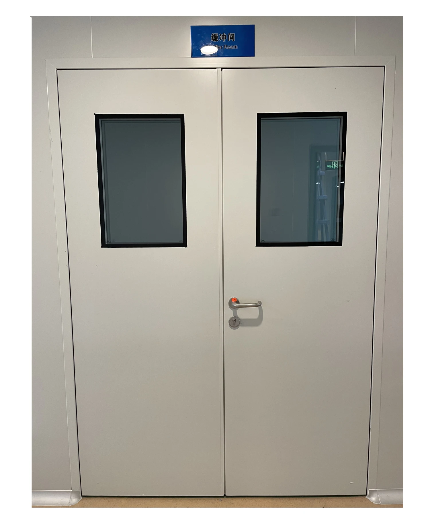CE/ISO Certification Hygienic double layer tempered glass window dust-proof HPL door for sandwich panel wall