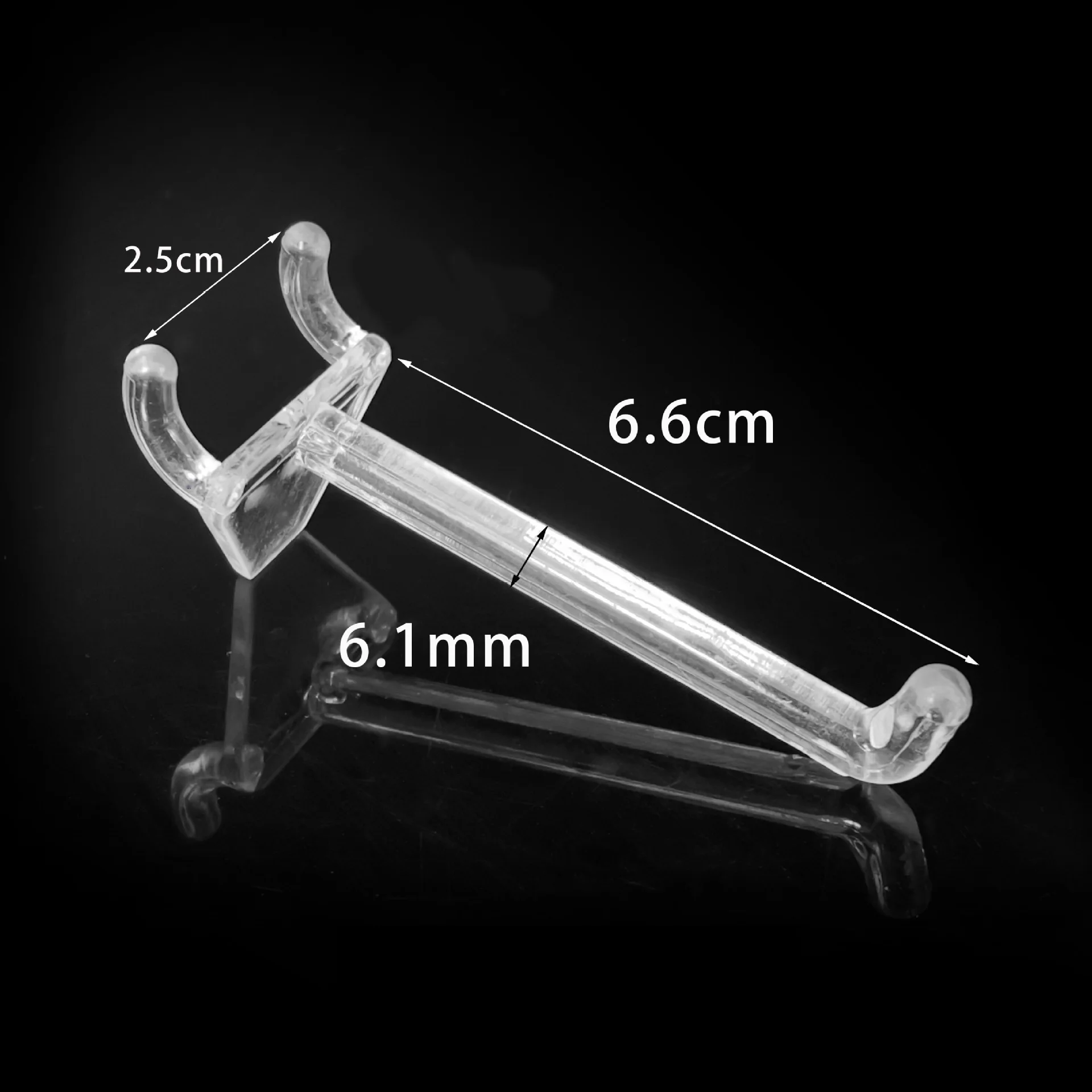 Pegboard Accessories Retail Display Gondola 2.5inch Clear Acrylic Plastic Hooks For Cardboard Metal Acrylic Display For Pegboard