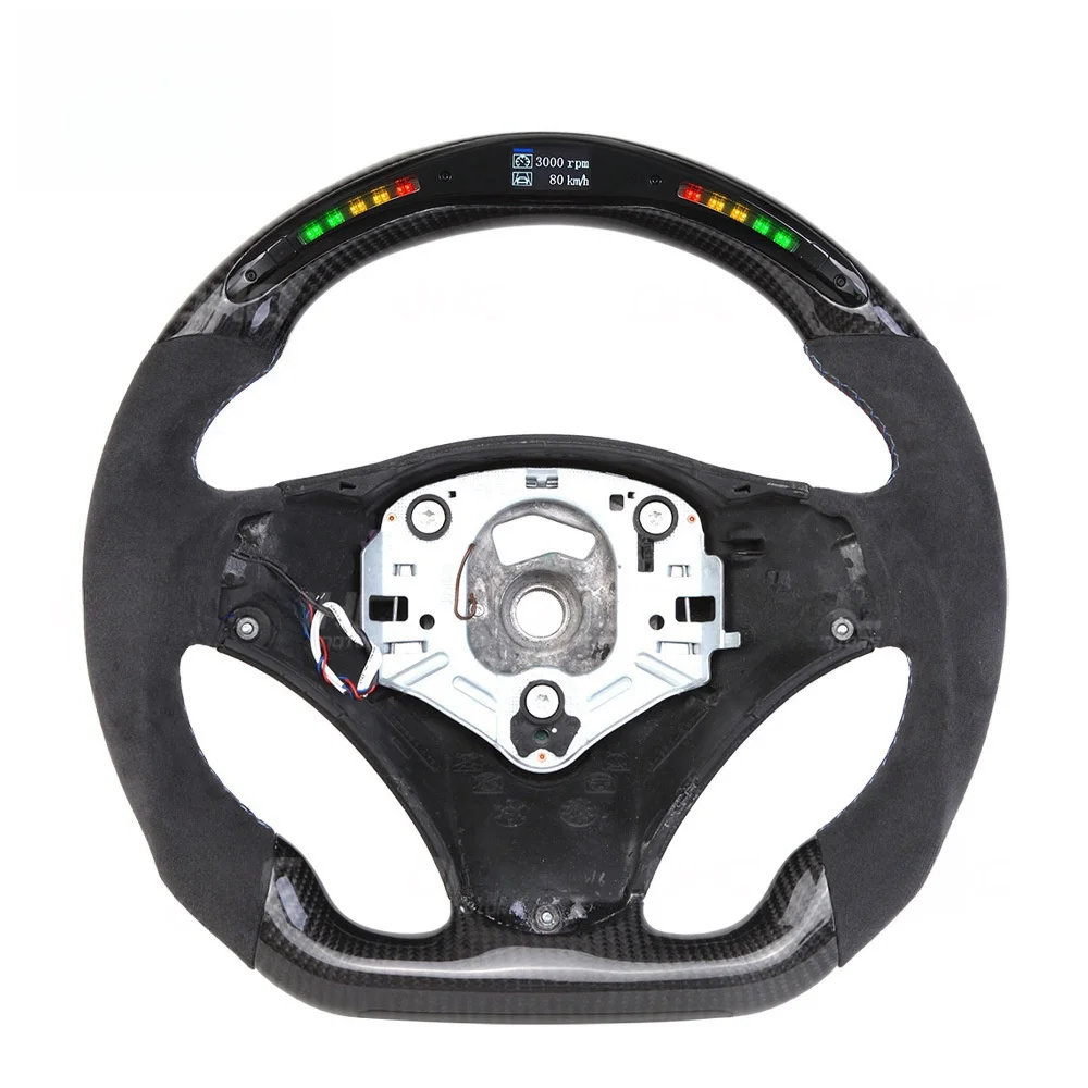 Sports Racing Modified Carbon Fiber Led Steering Wheel For BMW 335i E90 E91 E92 E93 M3 Carbon Fiber Steering Wheel