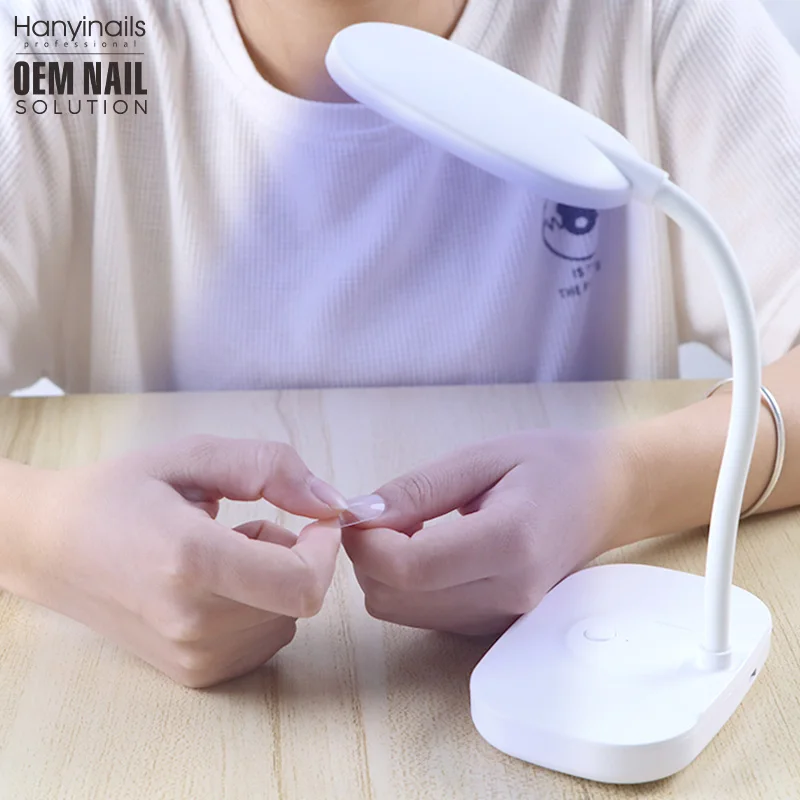 Hanyinails Professional Manufacturer Rechargeable Nail Lamp 12w rechargeable fast drying uv led nail lamp