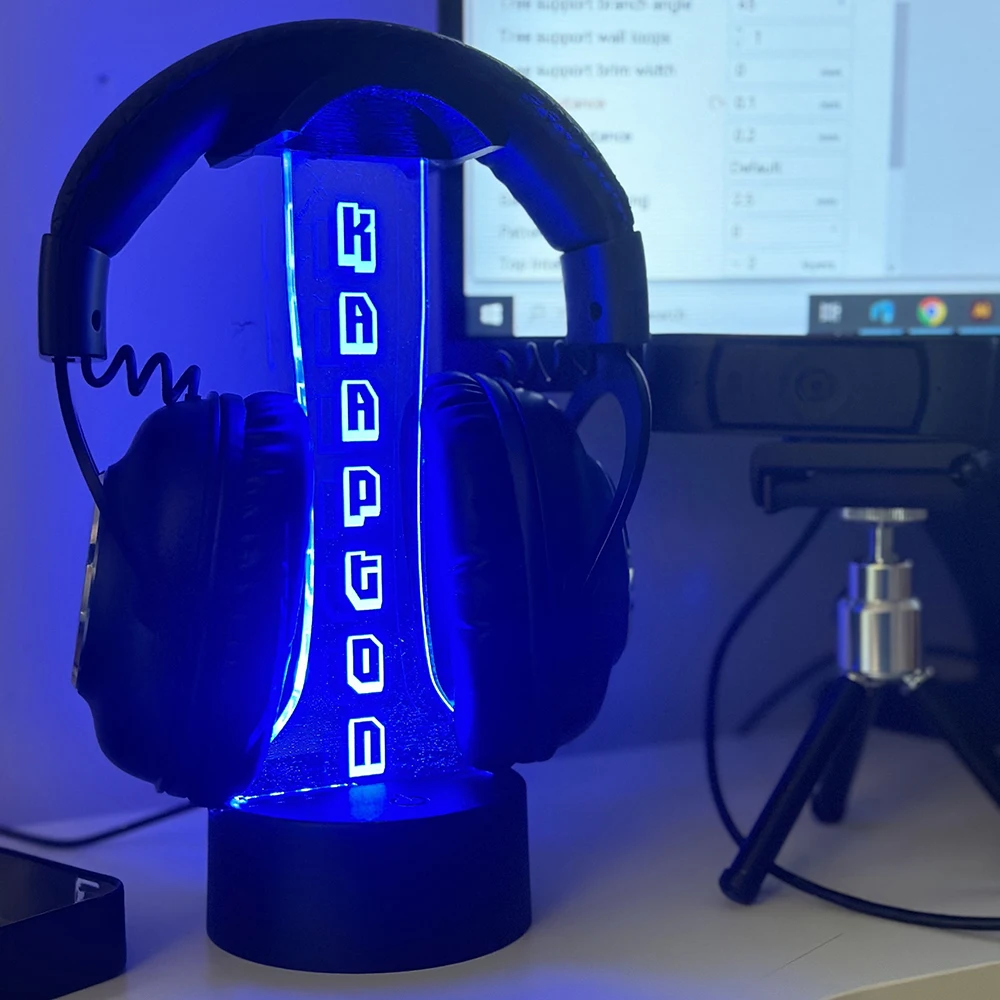 Universal Streamer Gift Custom Gamertag Light Sign Gamers Room Decor Gaming Led Acrylic Display Rgb Headphone Holder Stand