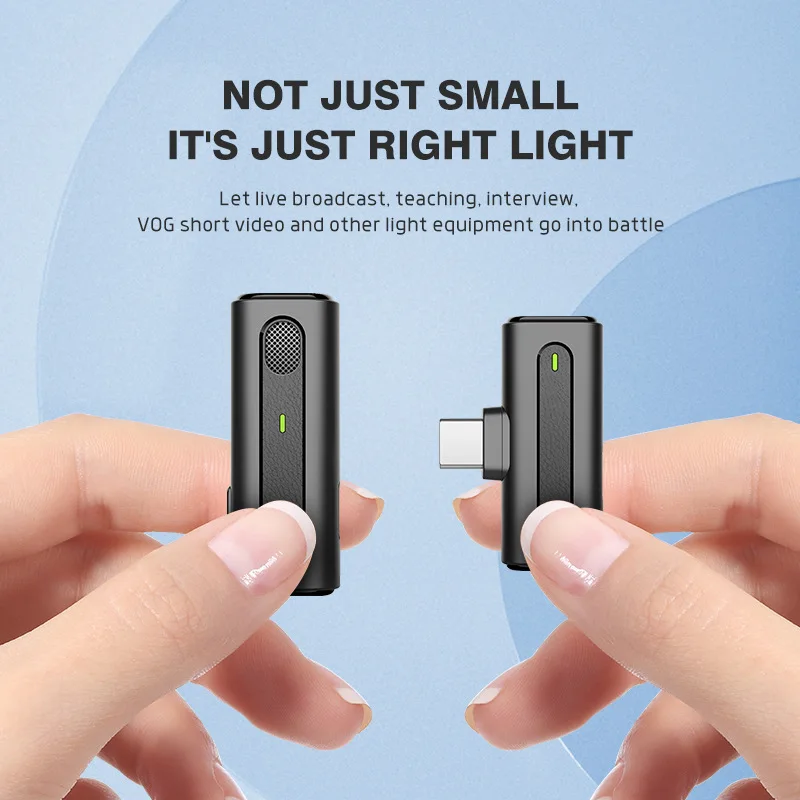 M9 M8 2.4G 1-to-2 Clip Lapel Lavelier Live Stream Wireless Lavalier Microphone In Case for Iphone mobile phone facebook ipad pro