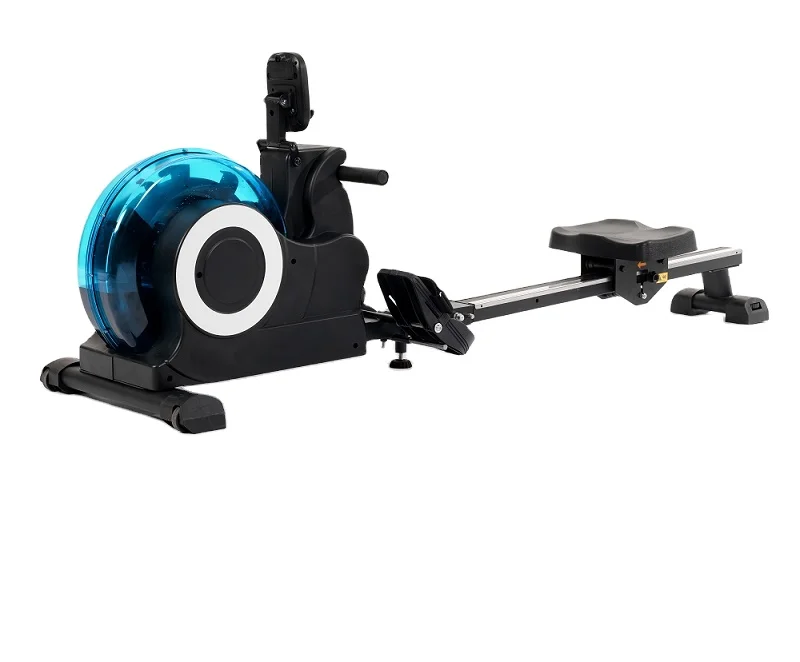 Water Rowing Machine Water Rower with LCD Monitor Water Resistance for Home gym indoor Use 120KGS capacity