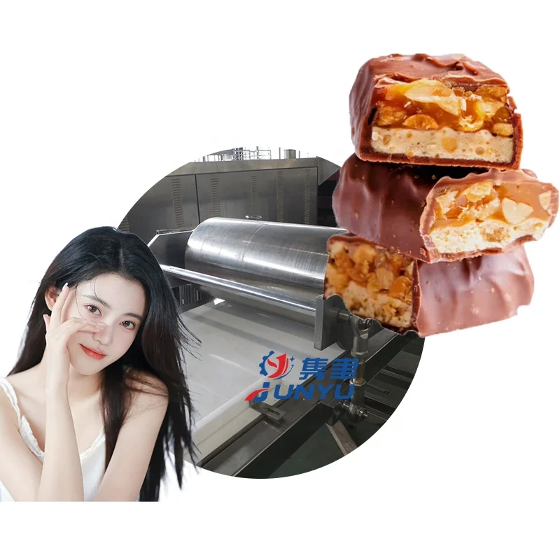 500kg/h Protein Chocolate bar Machine Production Peanut Sesame Caramel Toffee Candy Bar Making Machine