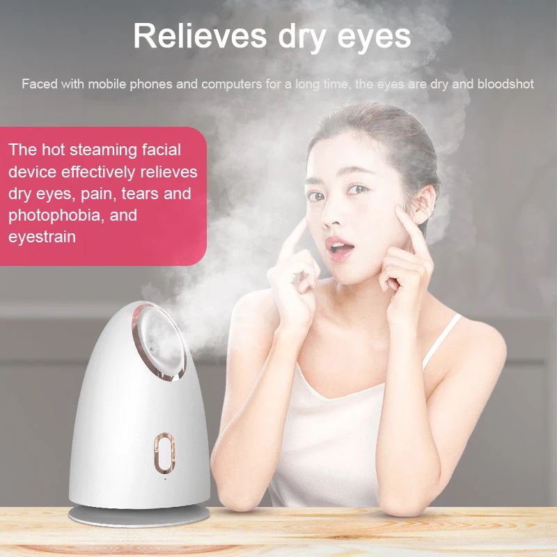  Salon Professional Spa Electric Hot Warm Mist Moisturizing Cleansing Pores Lonic Nano Portable Mini Face Facial Steamer