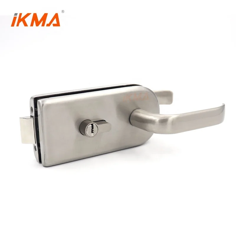 Modern design office entrance stainless steel 304/201 swing oval with key handle door lock