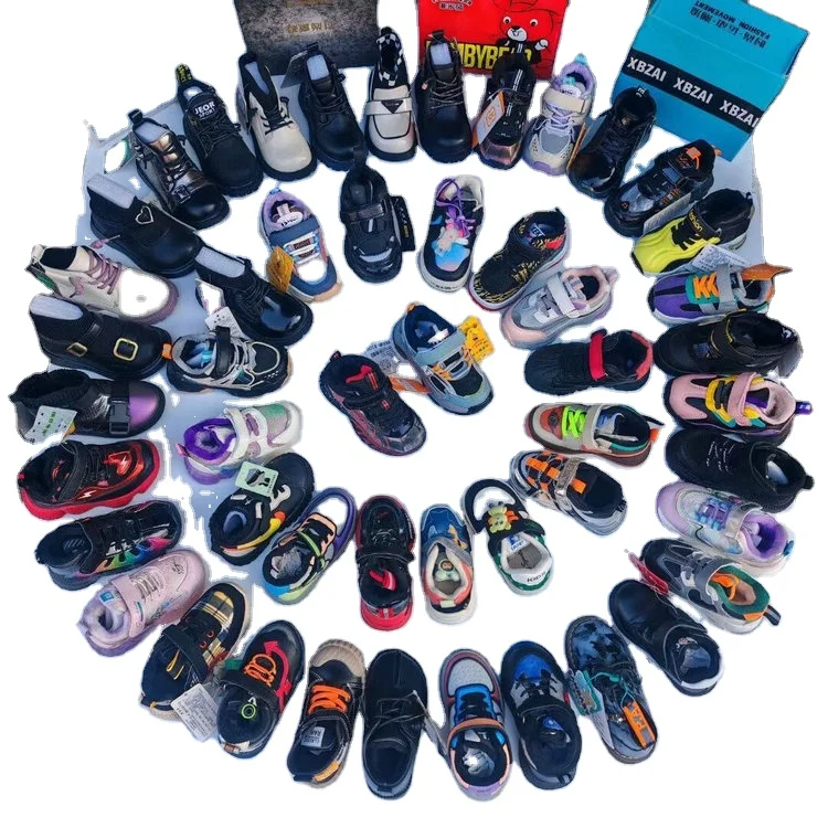 3.98 Dollars ZJX019 Stock Size 15-26 Toddler Boys Girls Sneakers Tennis Breathable Lightweight Baby Kids Walking Styles Shoes