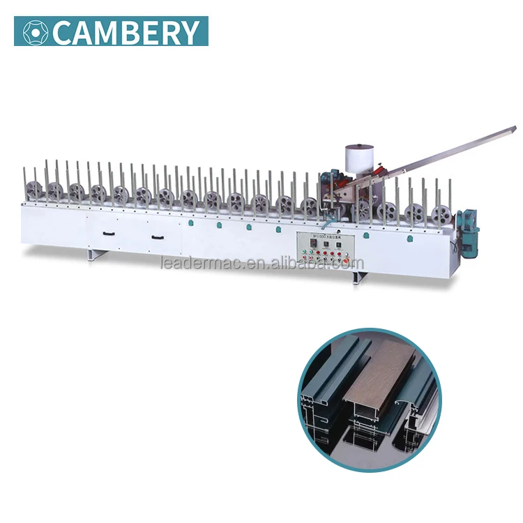 High Speed Multifunctional EVA Hot Glue Wrapping Machine Wood Working PVC Laminating Profile Wrapping Machine