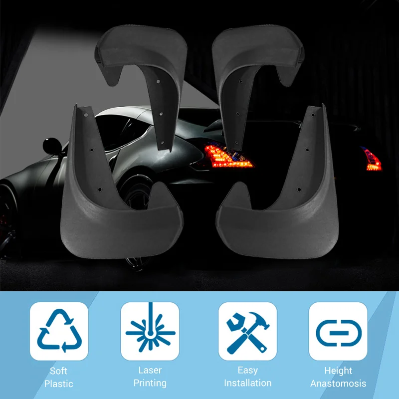 1Set Car Mud Flaps Fender For Auto Guards Front Rear Tires Fender Universal