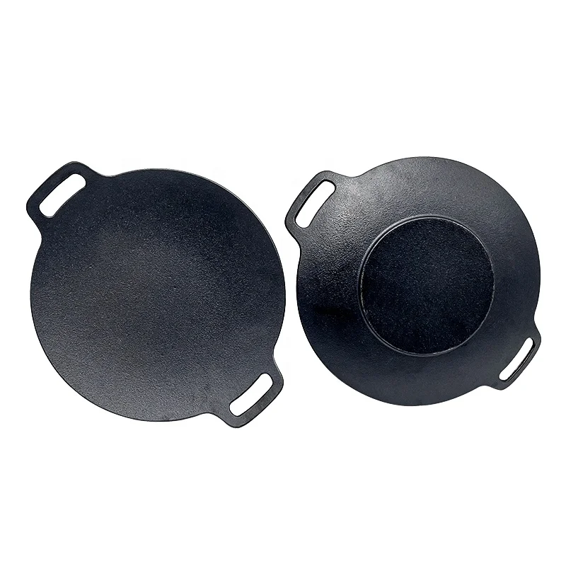 Cast Iron Korean Barbecue Grill Pan Outdoor frying pan