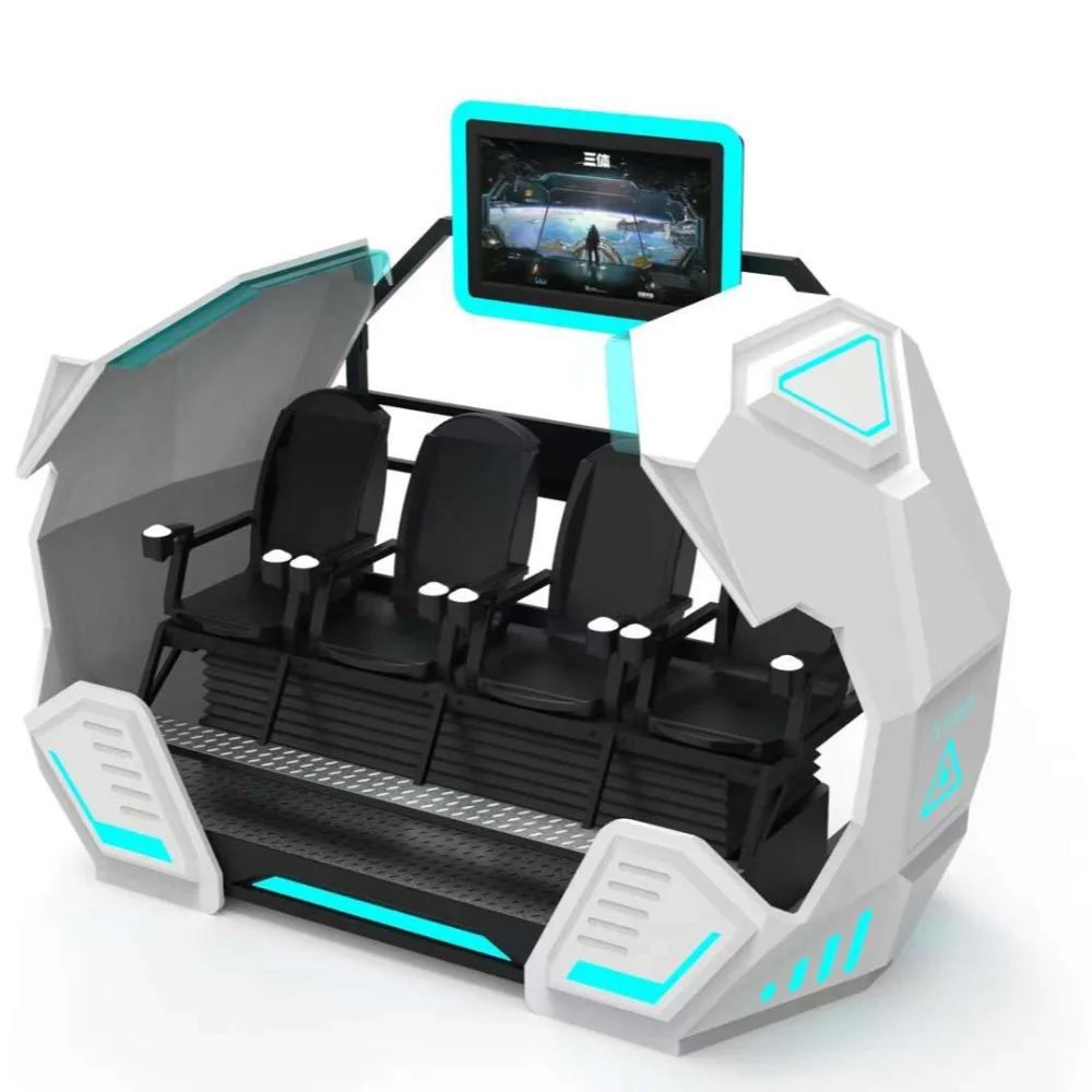 Besirui 2024 New Arrival Beefun 9D VR Cinema with 4 Seats VR arcade cinema Motion Platform VR Equipment Simulator New Design