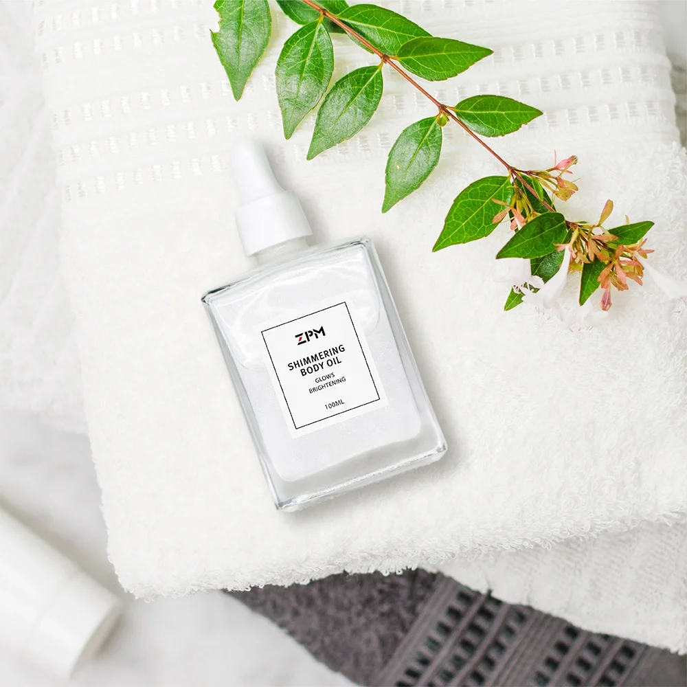 ZPM OEM/ODM, лидер продаж, 100% натуральный уход за кожей, органический светящийся жидкий осветитель, мерцающее масло