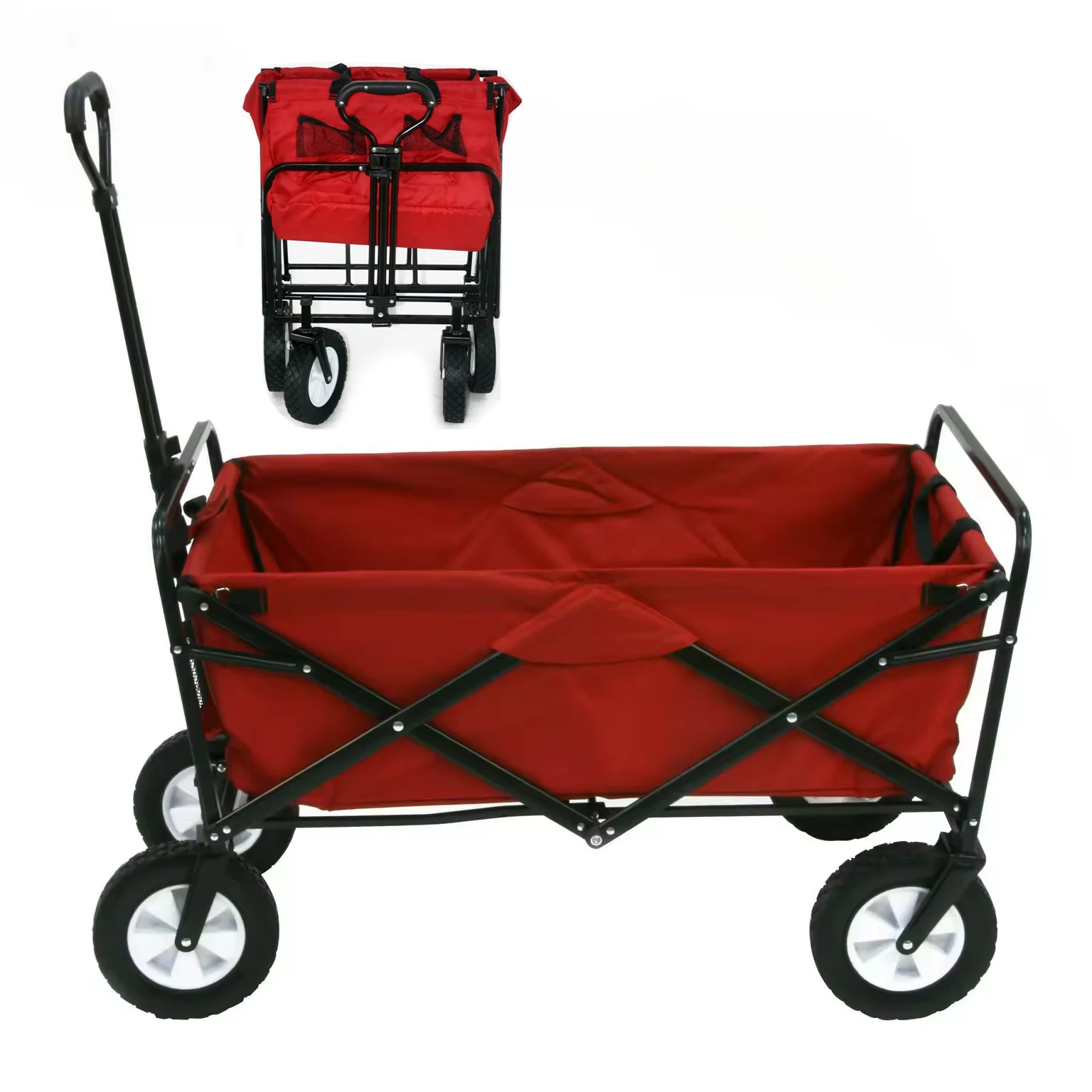 Camping Equipment Multi Functional Large Capacity Beach Garden Wagon Grocery Kitchen Folding Cart Trolley