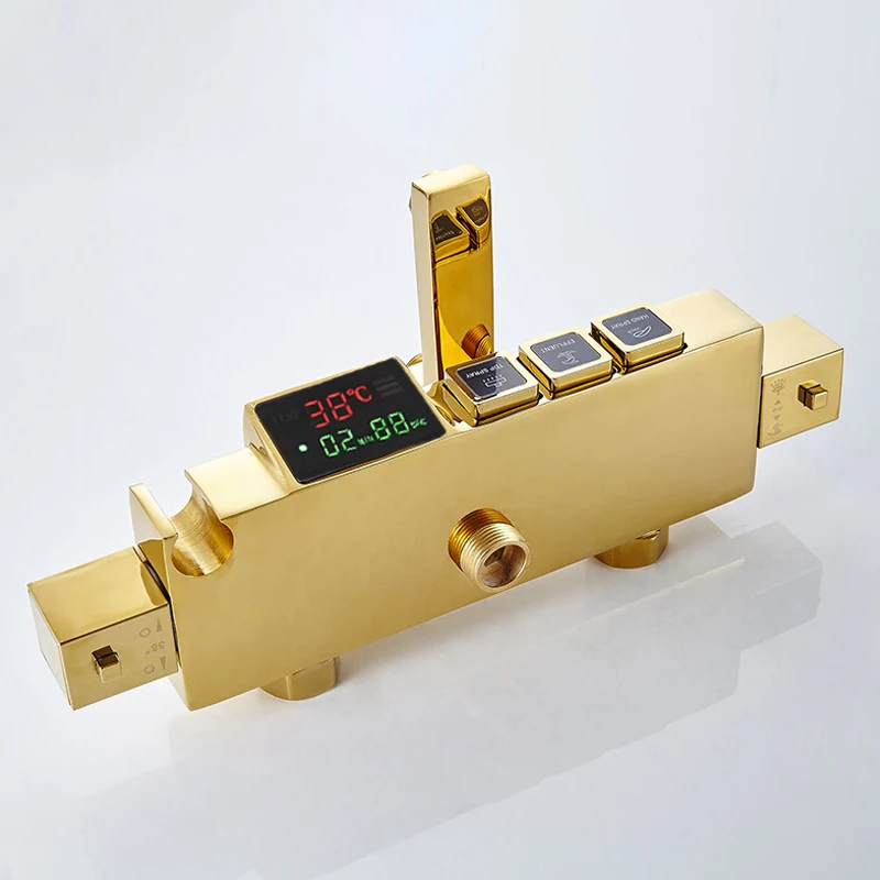 golden rain brass tub gold shower set bathroom